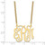 Sterling Silver/Gold-plated Medium Monogram Necklace XNA534GP