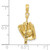 10K Polished 3-D Glove/Bat/Ball Baseball Pendant 10C2656