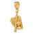 10K Polished 3-D Glove/Bat/Ball Baseball Pendant 10C2656