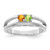 14k White Gold 3mm Synthetic Family Jewelry Ring XMR71/2WSY