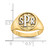 Sterling Silver/Gold-plated Textured Monogram Signet Ring XNR45GP