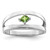Sterling Silver Rhodium-plated Synthetic Single Stone Mother's Ring XMR63/1SS-10