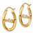 10k Yellow Gold Small Satin Diamond-cut Name Plate Hoop Earrings 10XNA257Y
