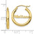 10k Yellow Gold Small Satin Diamond-cut Name Plate Hoop Earrings 10XNA257Y