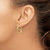 10k Yellow Gold Small Satin Diamond-cut Name Plate Hoop Earrings 10XNA257Y