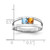 Sterling Silver Rhodium-plated Synthetic 2 Stone Mother's Ring XMR7/2SS-6