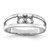 Sterling Silver Rhodium-plated Synthetic 2 Stone Mother's Ring XMR7/2SS-6