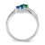 Sterling Silver Rhodium-plated Synthetic 2 Stone Mother's Ring XMR67/2SS-10