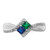 Sterling Silver Rhodium-plated Synthetic 2 Stone Mother's Ring XMR67/2SS-10