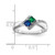 Sterling Silver Rhodium-plated Synthetic 2 Stone Mother's Ring XMR67/2SS-6