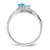 Sterling Silver Rhodium-plated Synthetic 2 Stone Mother's Ring XMR64/2SS-10