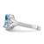 Sterling Silver Rhodium-plated Synthetic 2 Stone Mother's Ring XMR64/2SS-10