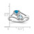 Sterling Silver Rhodium-plated Synthetic 2 Stone Mother's Ring XMR64/2SS-10