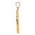 14K Two-Tone Hollow Cross w/Drape Charm XR561
