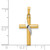 14K Two-Tone Hollow Cross w/Drape Charm XR561