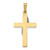 14K Two-Tone Hollow Cross w/Drape Charm XR561