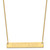 14k Yellow Gold Medium Capitalized ARIAL ROUNDED Bar Necklace XNA644Y
