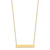 14k Yellow Gold Medium Capitalized ARIAL ROUNDED Bar Necklace XNA644Y