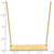 14k Yellow Gold Medium Capitalized ARIAL ROUNDED Bar Necklace XNA644Y