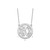 14k White Gold Small Family Monogram Necklace XNA569W