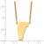Sterling Silver/Gold-plated Vermont State Necklace XNA706GP-VT