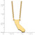 Sterling Silver/Gold-plated California State Necklace XNA706GP-CA