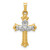 14k Two-tone Claddagh Cross Pendant XR717