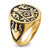 10k Men's Polished and Grooved (Not Enameled) Masonic Ring 10Y4041