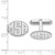 14k White Gold Raised Letter Oval Monogram Cuff Link XNA620W