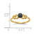 14k 4mm Black FW Cultured Pearl ring Y1869BP