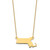 14KY Massachusetts State Necklace XNA706Y-MA