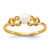 14k 4mm FW Cultured Pearl Ring Y1869PL
