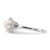 14k White Gold 5.5mm FW Cultured Pearl AAA Diamond ring Y2017PL/AAA
