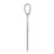 14k White Gold Cross Pendant XR551