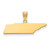 Sterling Silver/Gold-plated Tennessee State Pendant XNA707GP-TN