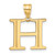 10K Polished Etched Letter H Initial Pendant 10YC1437H