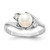 14k White Gold 6mm FW Cultured Pearl VS Diamond ring Y1933PL/VS