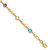 14K Multi Gemstone Fancy Link Bracelet Y12739RB