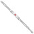 Sterling Silver Rhodium-plated Medical ID Figaro Link Bracelet XSM36-8