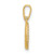 14k Polished CZ Peace Sign Pendant YC1596