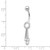 10k White Gold W/Dangly Czs Belly Dangle 10BD144