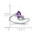 14k White Gold 6x4mm Pear Amethyst AAA Diamond ring Y2039AM/AAA