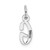 14K White Gold Small Slanted Block Letter G Initial Charm YC645G