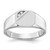 14k White Gold 9.0x10.0mm Open Back A Diamond Signet Ring Y1626A