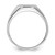 14k White Gold 9.0x10.0mm Open Back A Diamond Signet Ring Y1626A