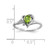 14k White Gold 6x4mm Pear Peridot AA Diamond ring Y4560PE/AA