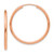 14k Rose Gold Polished Round Endless 2mm Hoop Earrings XY1250