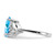 14k White Gold 10x8mm Oval Blue Topaz AAA Diamond ring Y4605BT/AAA