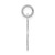14KW White Gold Script Letter F Initial Charm YC249F