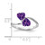 14k White Gold 5mm Heart Amethyst ring Y4585AM